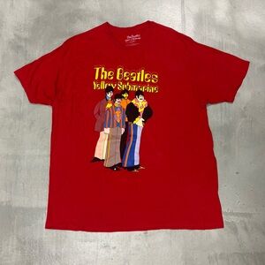 The Beatles Red Graphic Short Sleeve Tee